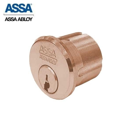 ASSA ABLOY 1-1/8" Maximum+ Restricted Mortise Cylinder AR Cam KD Satin Bronze ASS-R2851-1-612-COMP-KD-0A7